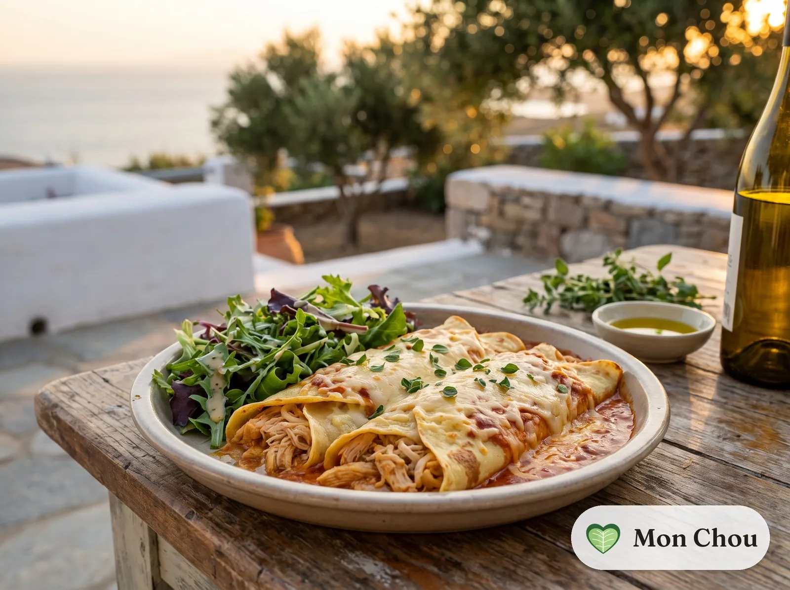 Crêpes Hortobágy et salade