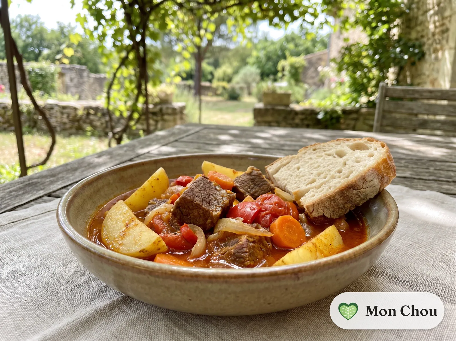 Ungarisches Gulasch mit Brot