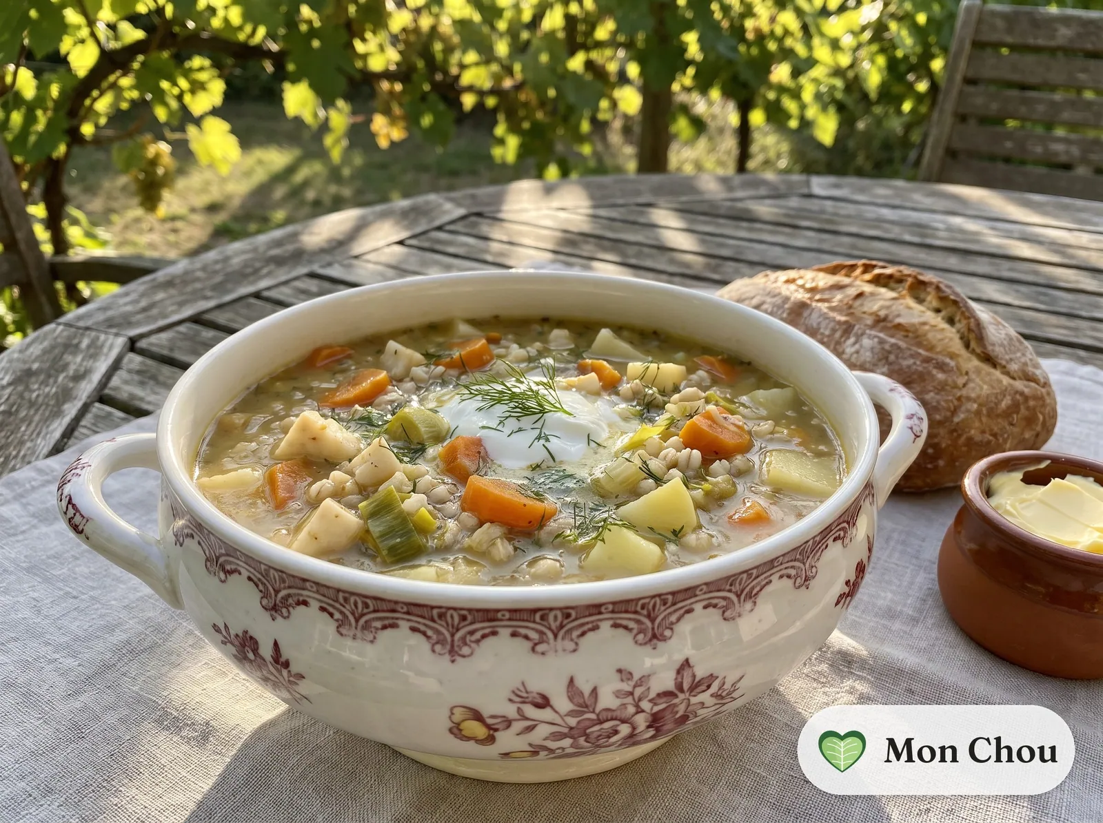 Krupnik, soupe d&rsquo;orge aux légumes