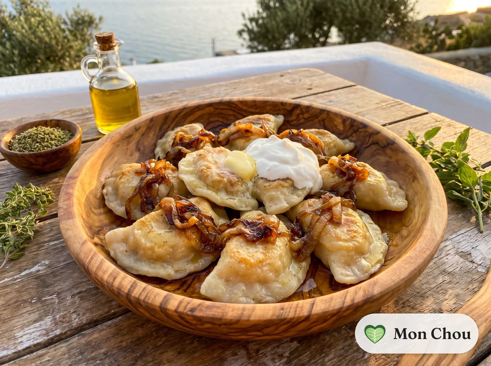 Pierogi ruskie et oignons fondants