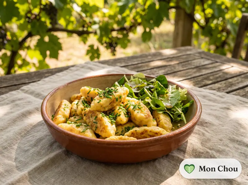 Eiernockerl et salade verte