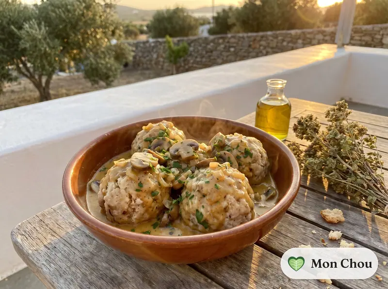 Semmelknödel aux champignons à la crème