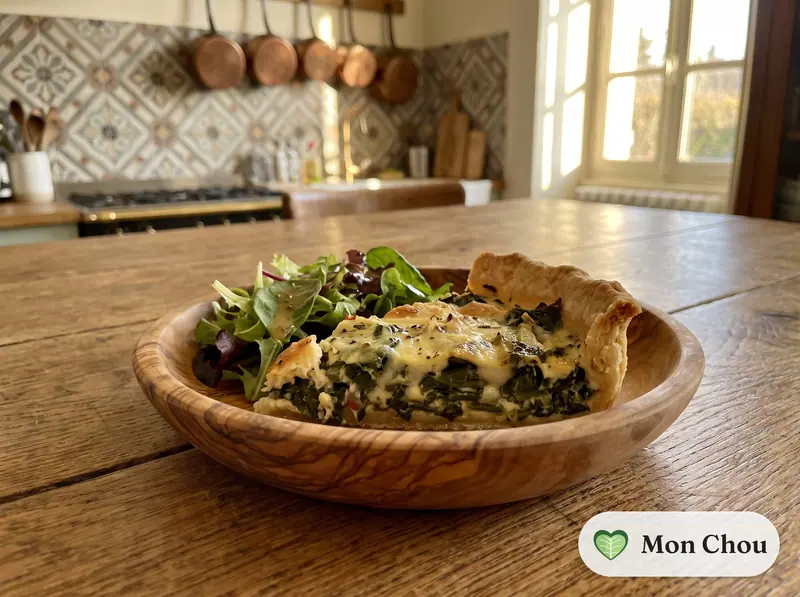 Tarte al djote et salade