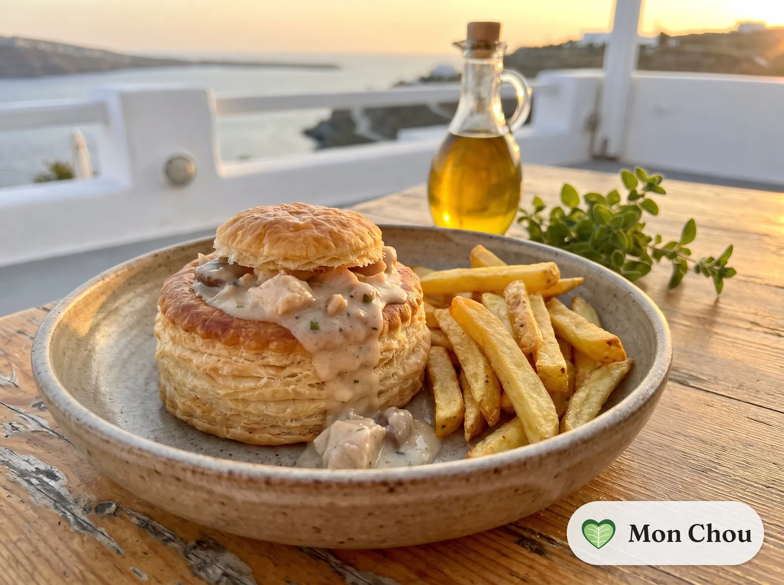 Vol-au-vent mit Pommes