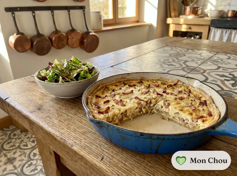 Zwiebelkuchen et salade