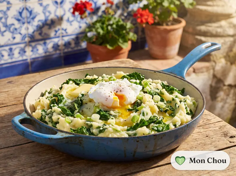 Colcannon et œuf poché
