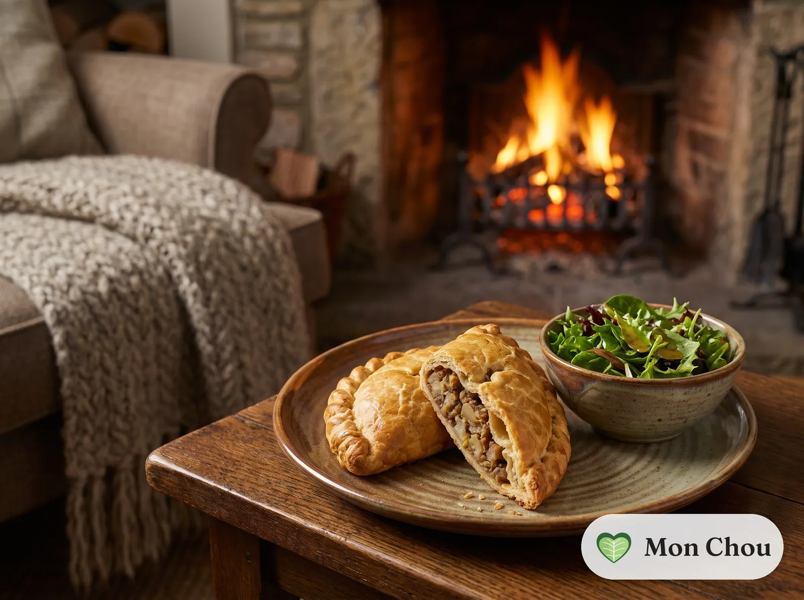 Cornish Pasties mit grünem Salat