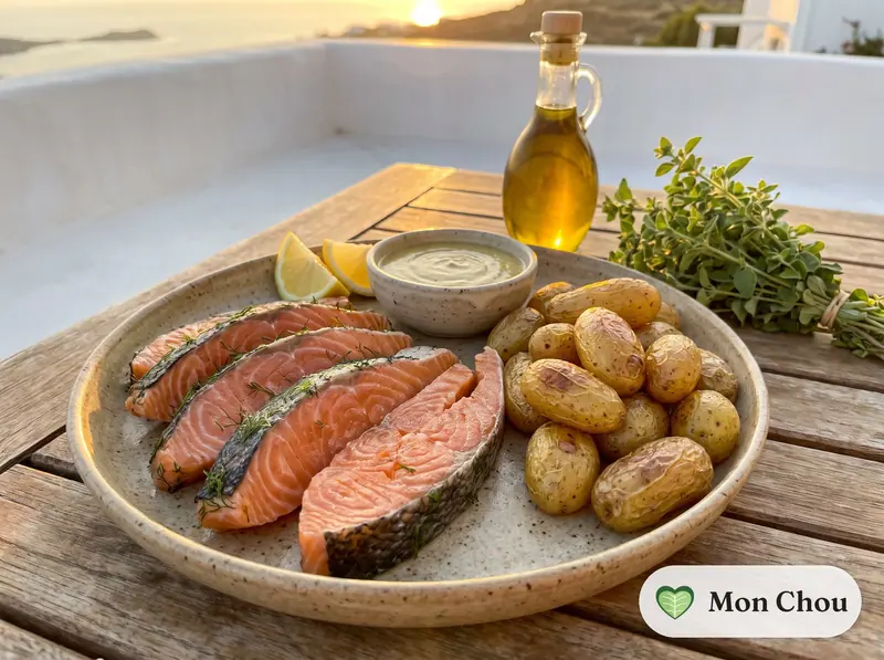 Graved Lachs mit Senfsauce und Kartoffeln