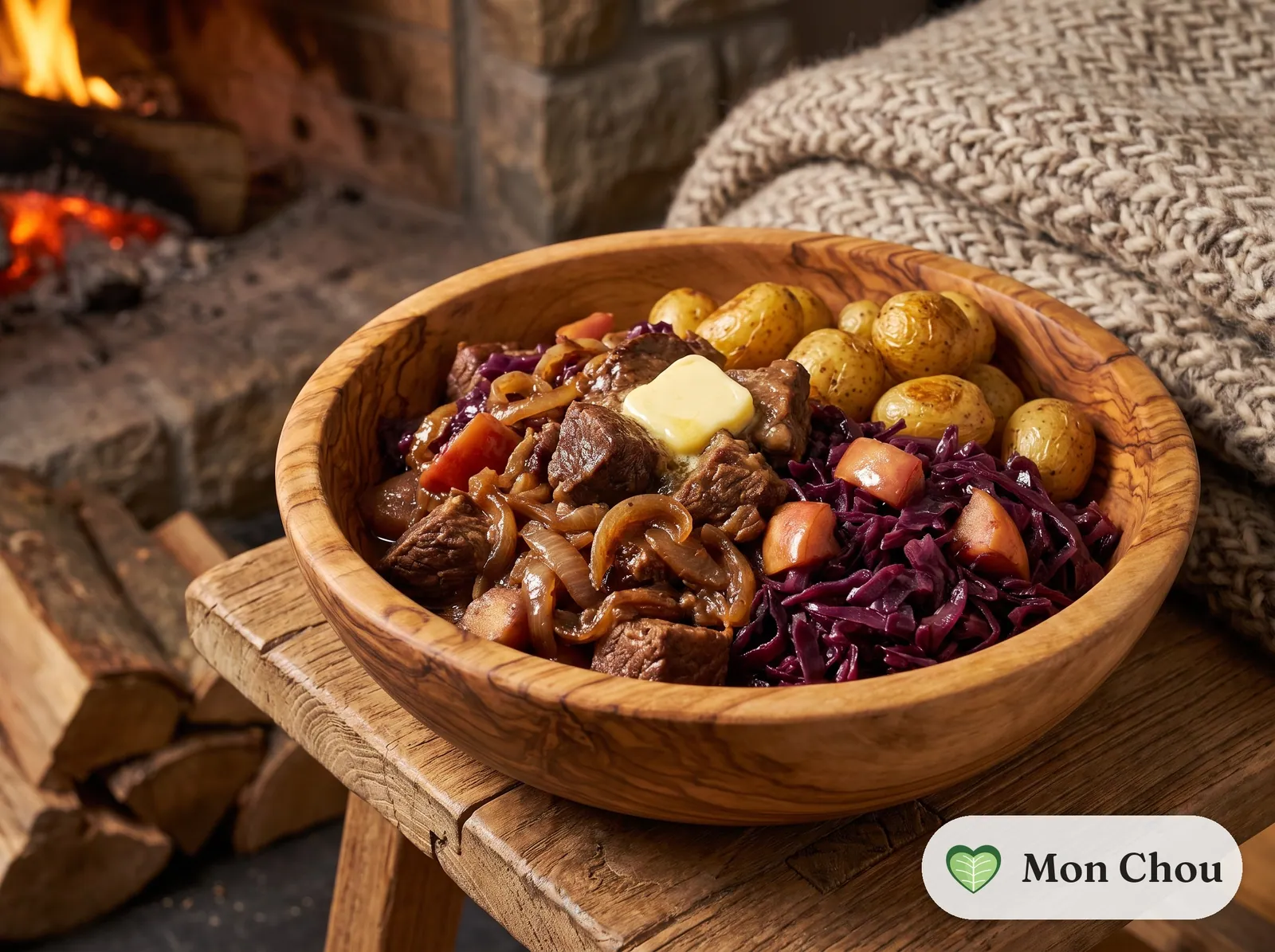 Hachee mit Rotkohl