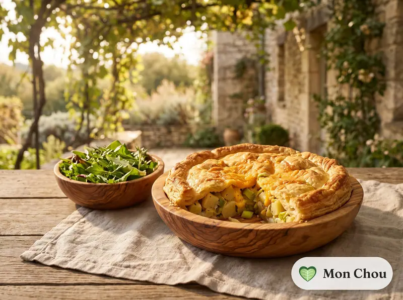 Homity pie et salade