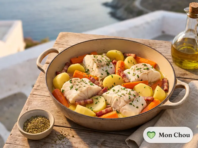 Skrei poché au beurre fondu et carottes