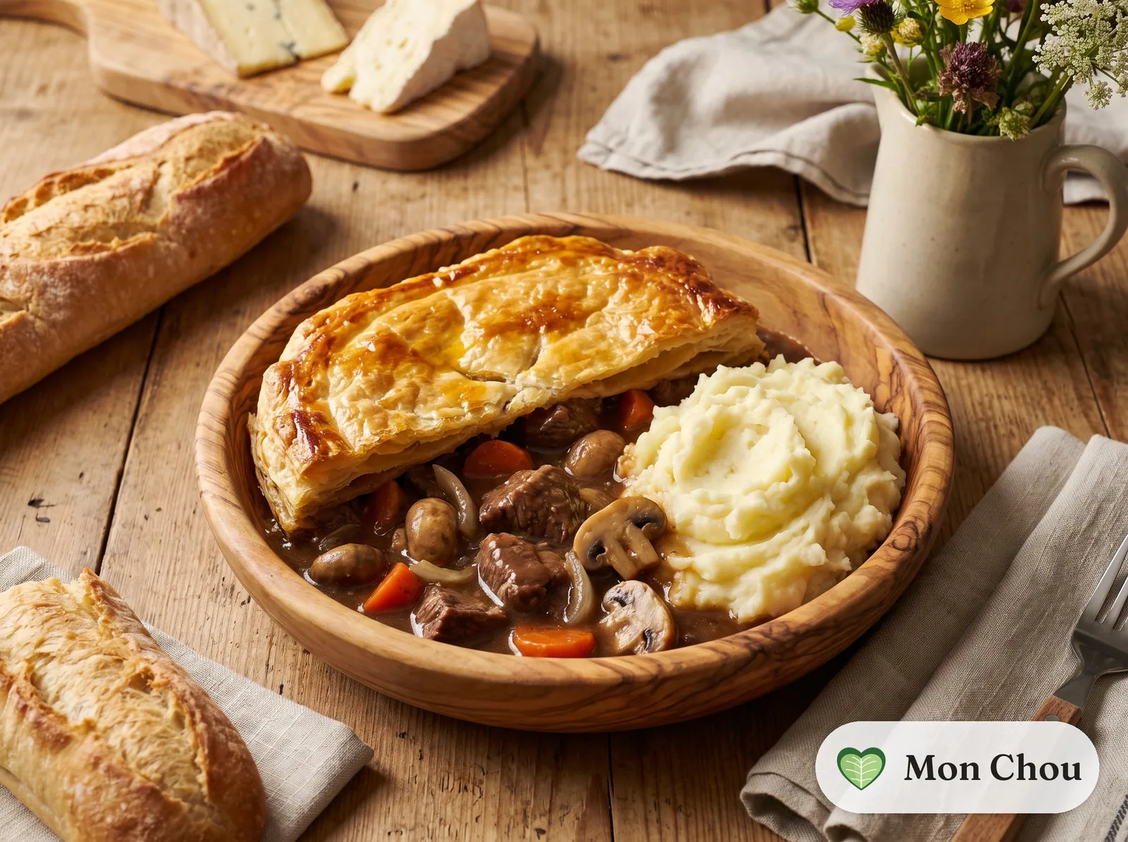 Steak and ale pie et purée
