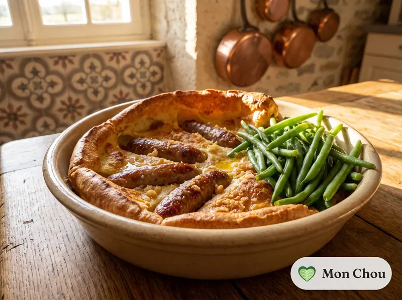 Toad in the hole et haricots verts