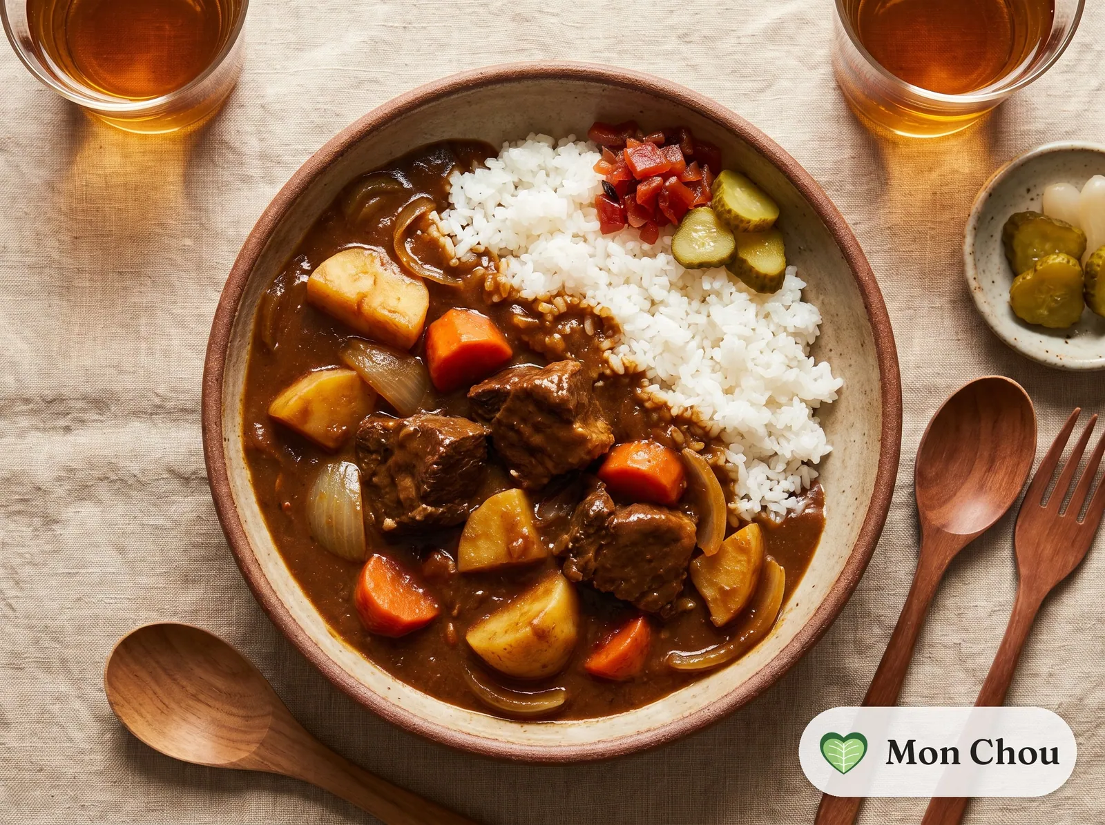 Curry japonais au bœuf et riz