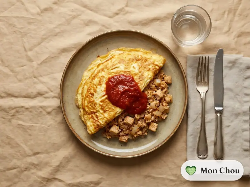 Omurice au poulet