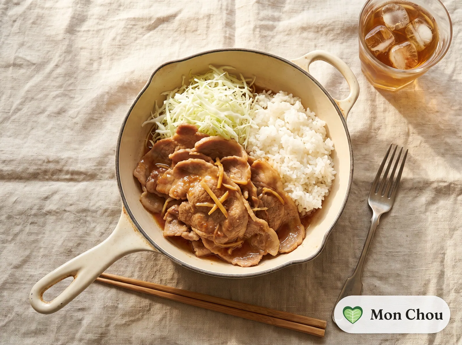 Japanese ginger pork with rice