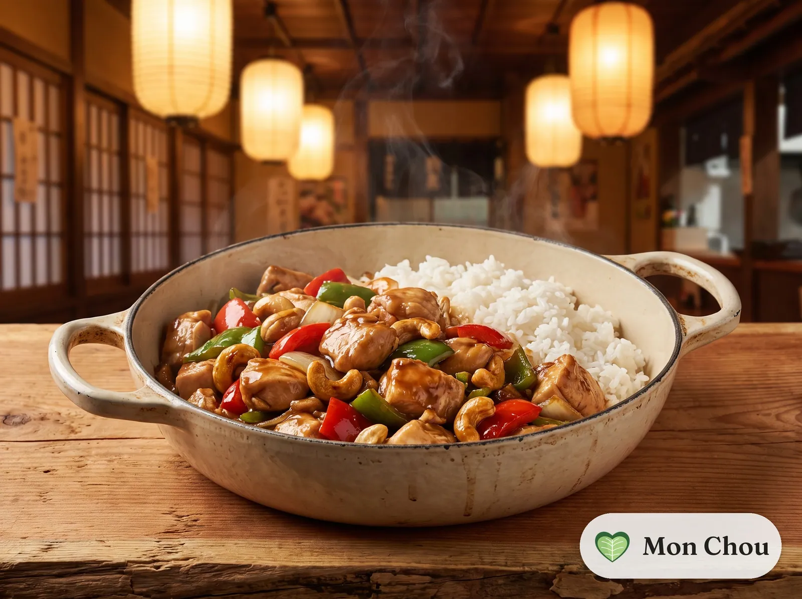 Poulet aux noix de cajou et riz