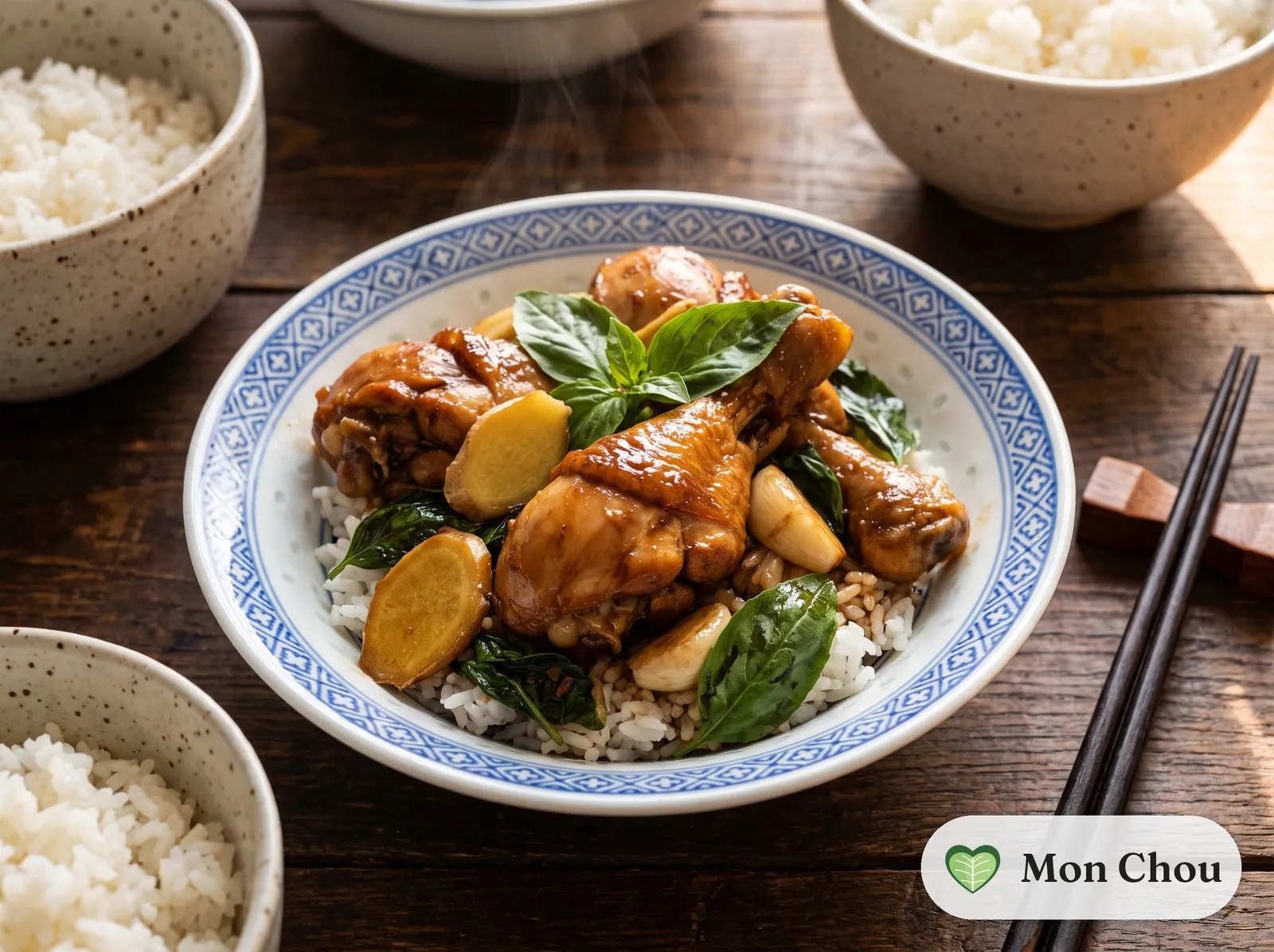 Poulet aux trois tasses et riz