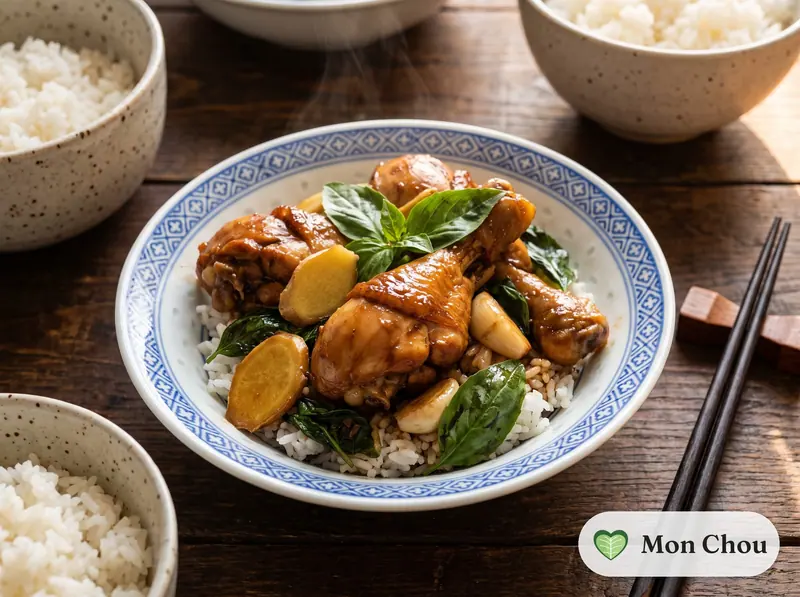Poulet aux trois tasses et riz