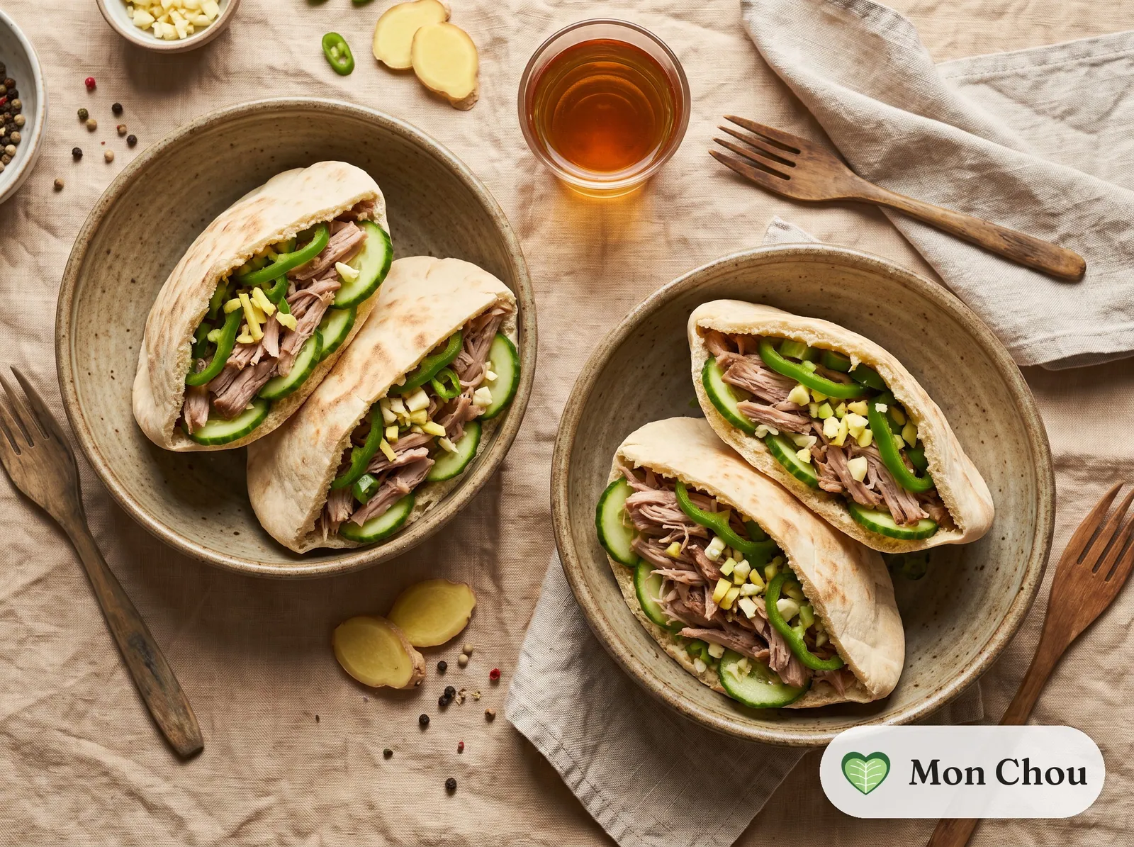 Roujiamo with pulled pork