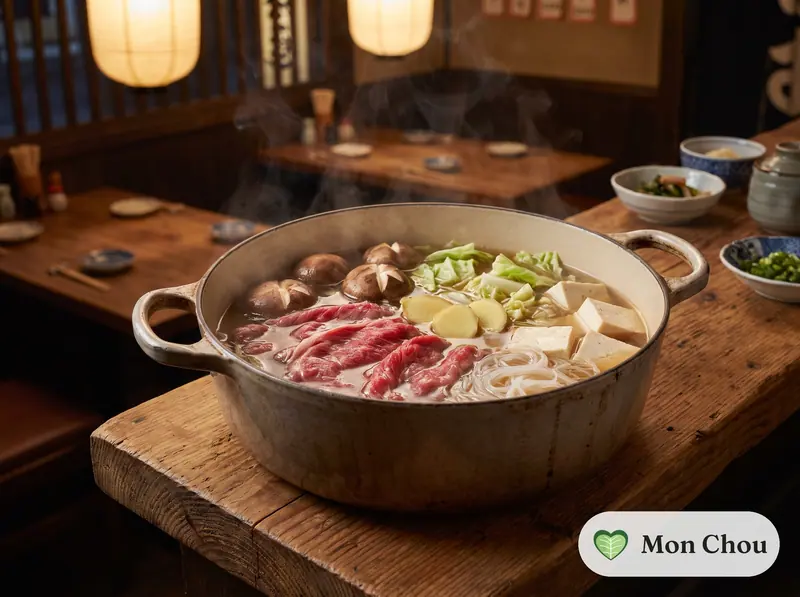 Fondue chinoise au bœuf et légumes