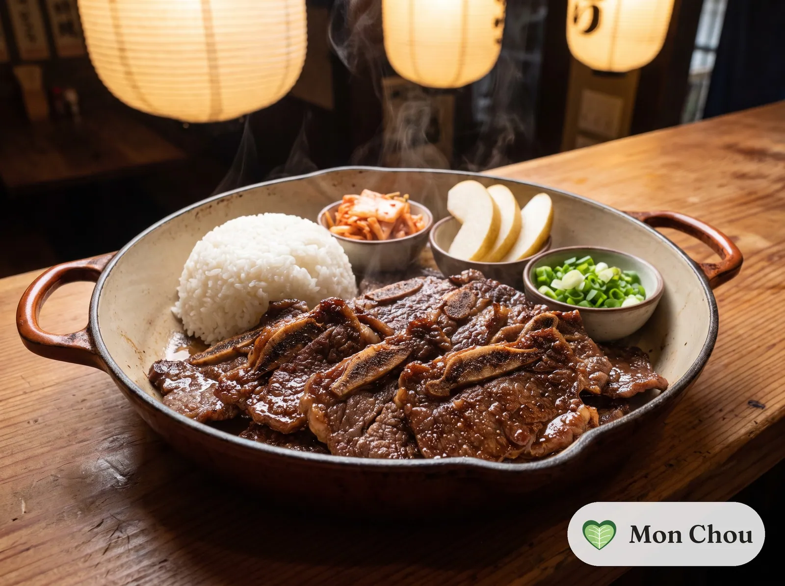 Grilled galbi with rice