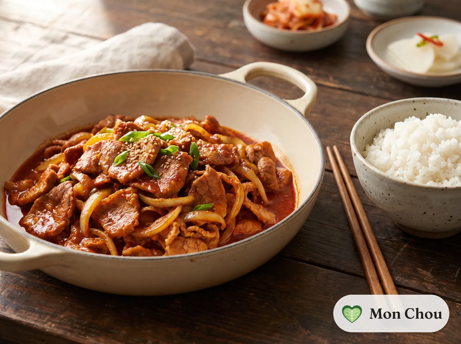 Jeyuk bokkeum et riz