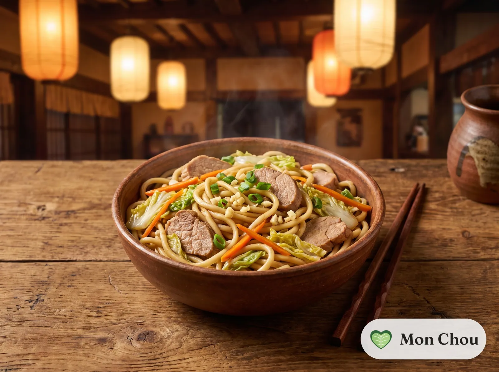 Shanghai Bratnudeln mit Schweinefleisch