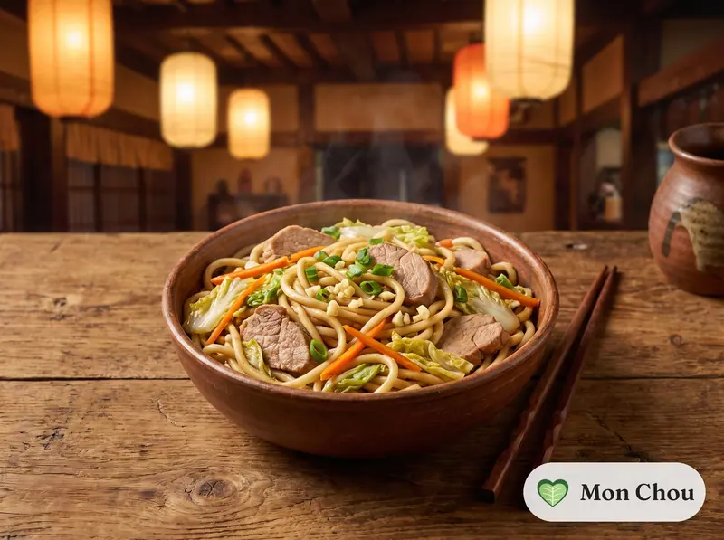 Nouilles sautées de Shanghai au porc
