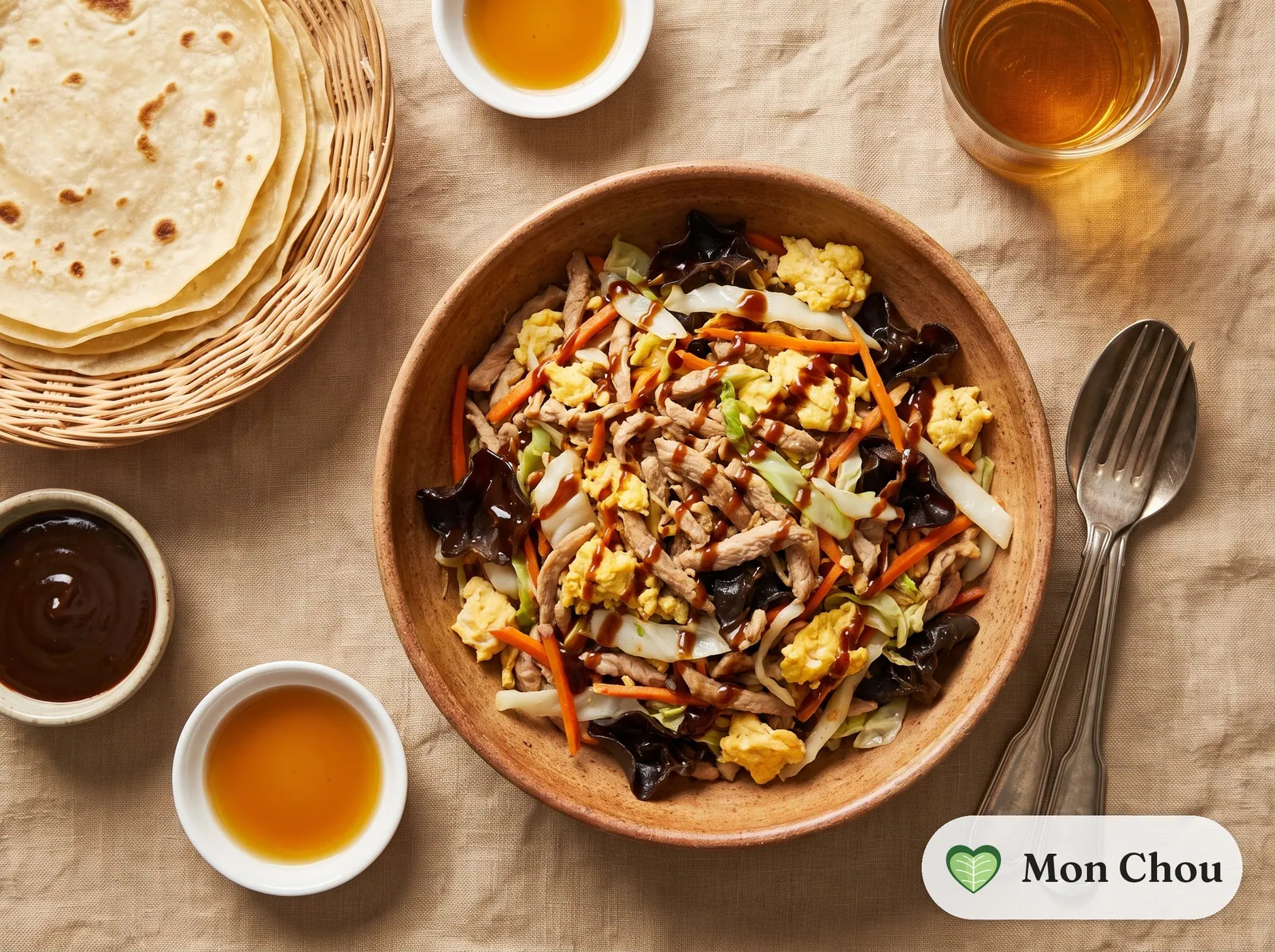 Porc mu shu et crêpes