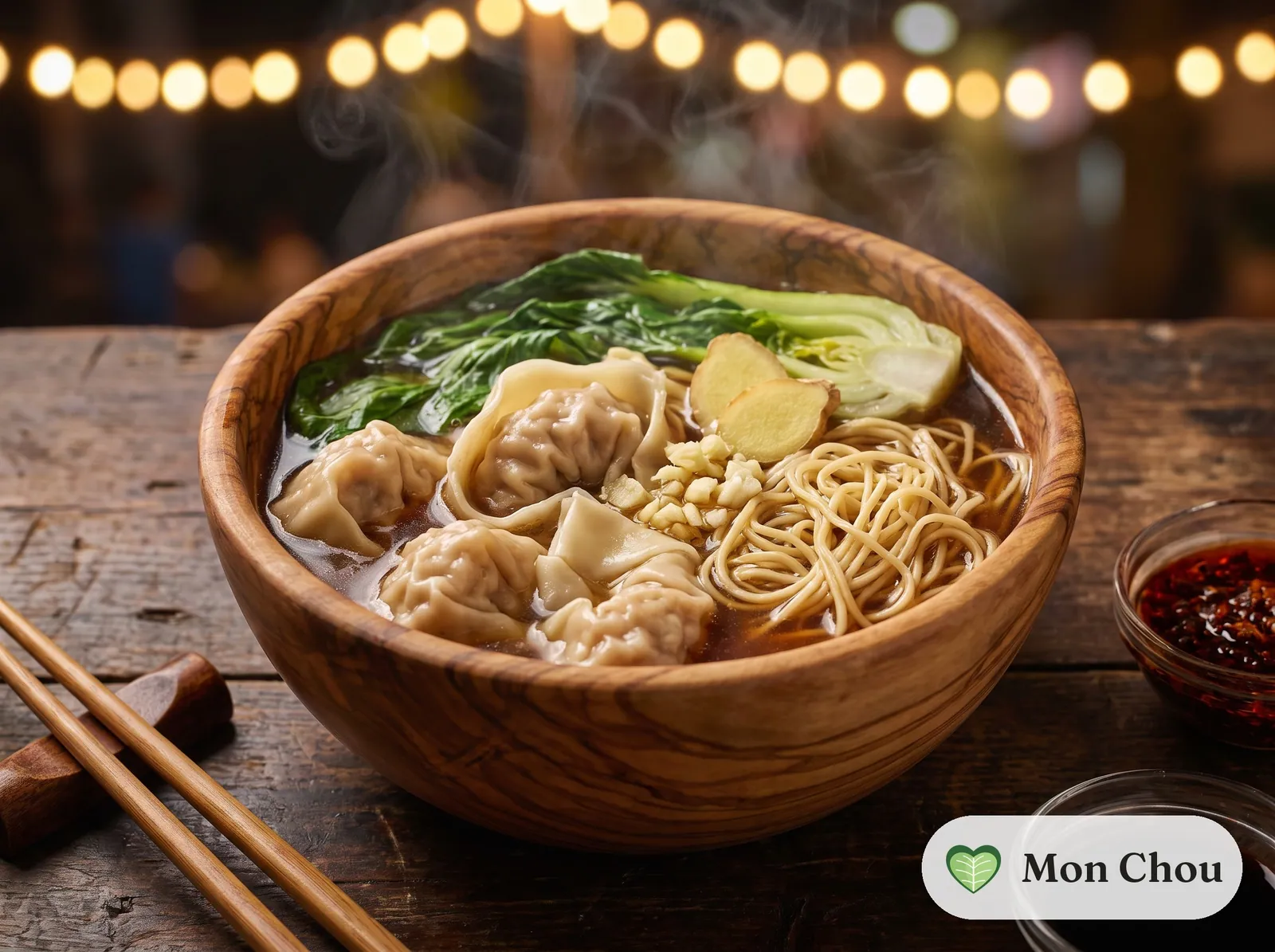Soupe de nouilles aux wontons de porc