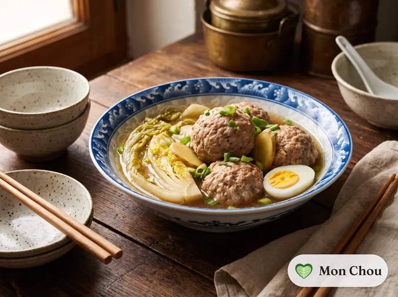 Boulettes tête de lion et chou chinois