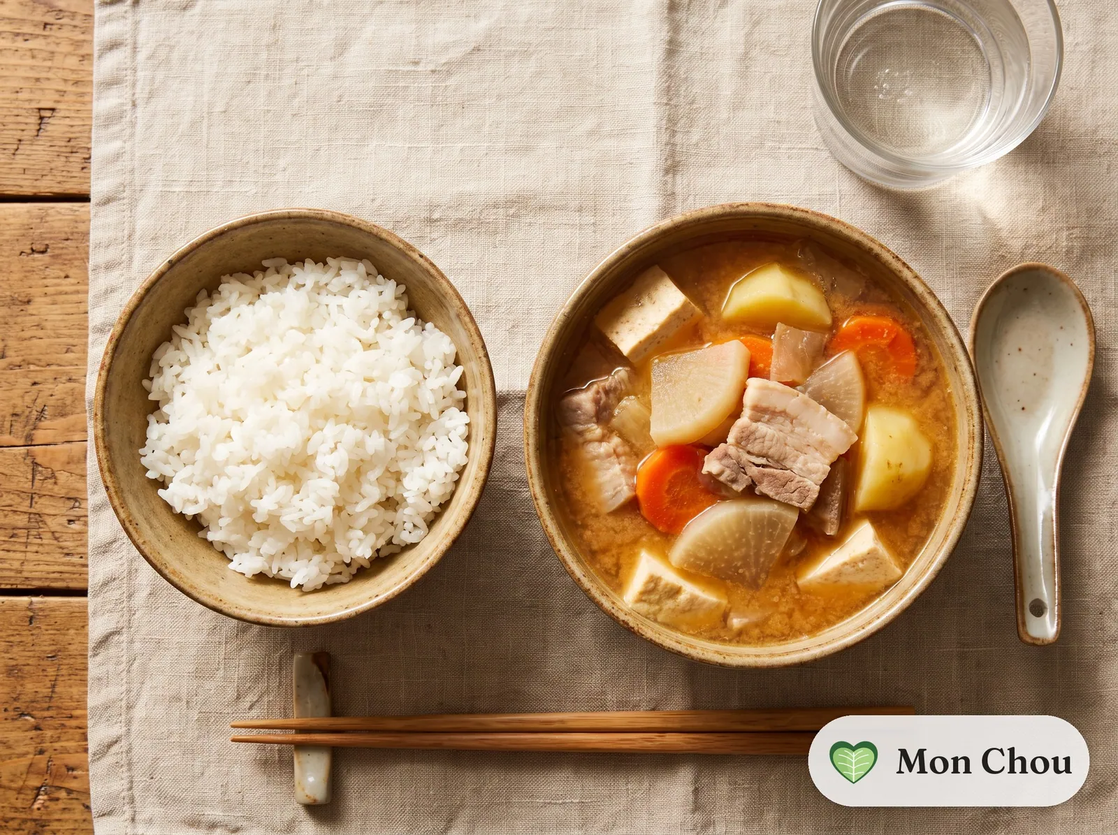 Tonjiru et riz blanc