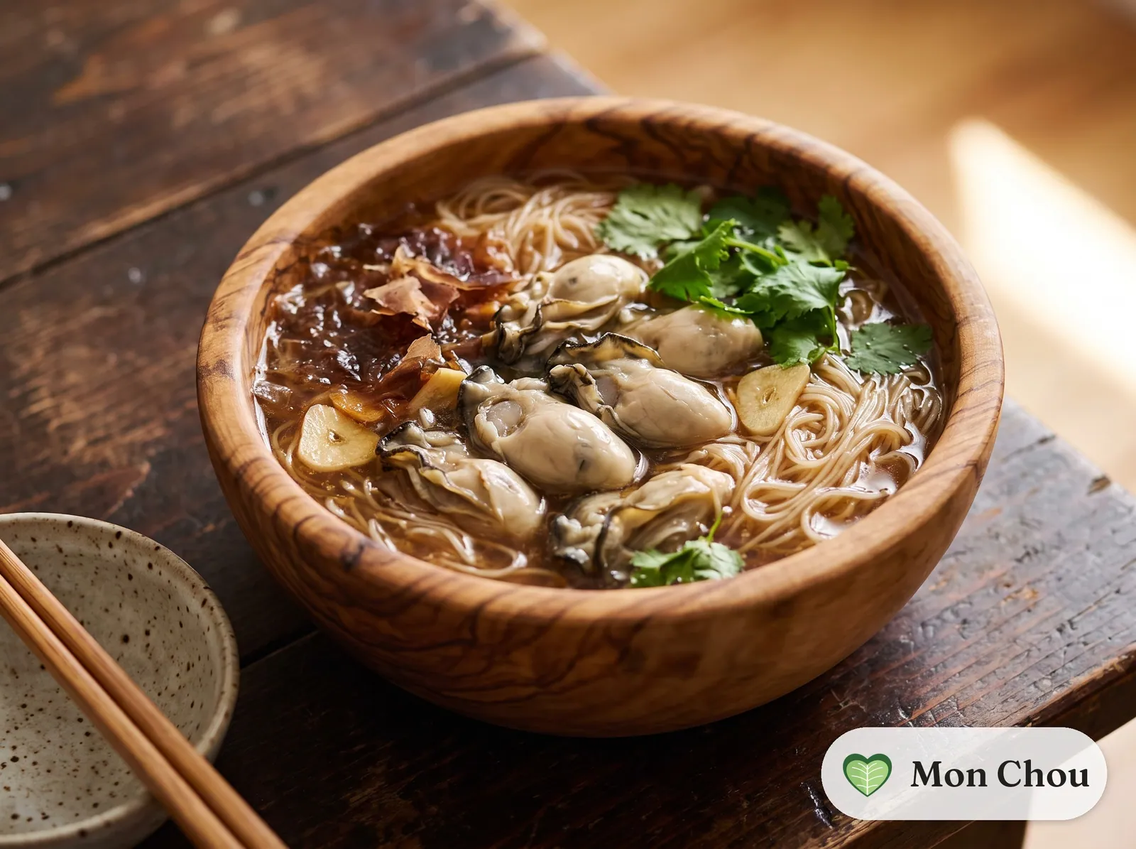 Soupe de vermicelles aux huîtres taïwanaise
