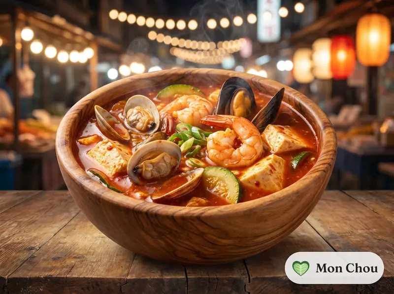 Sundubu jjigae aux fruits de mer
