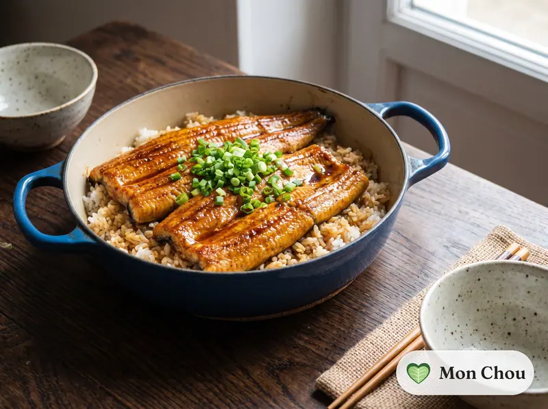 Grilled eel unadon