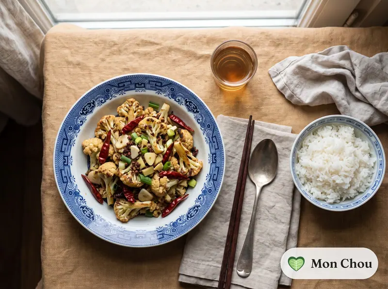 Chou-fleur sec du Sichuan et riz