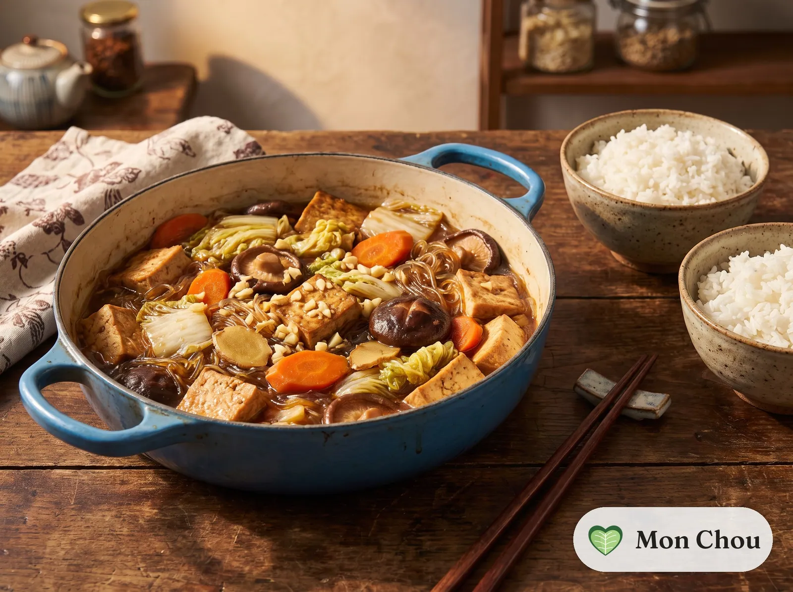 Buddhist monk&rsquo;s vegetables with rice