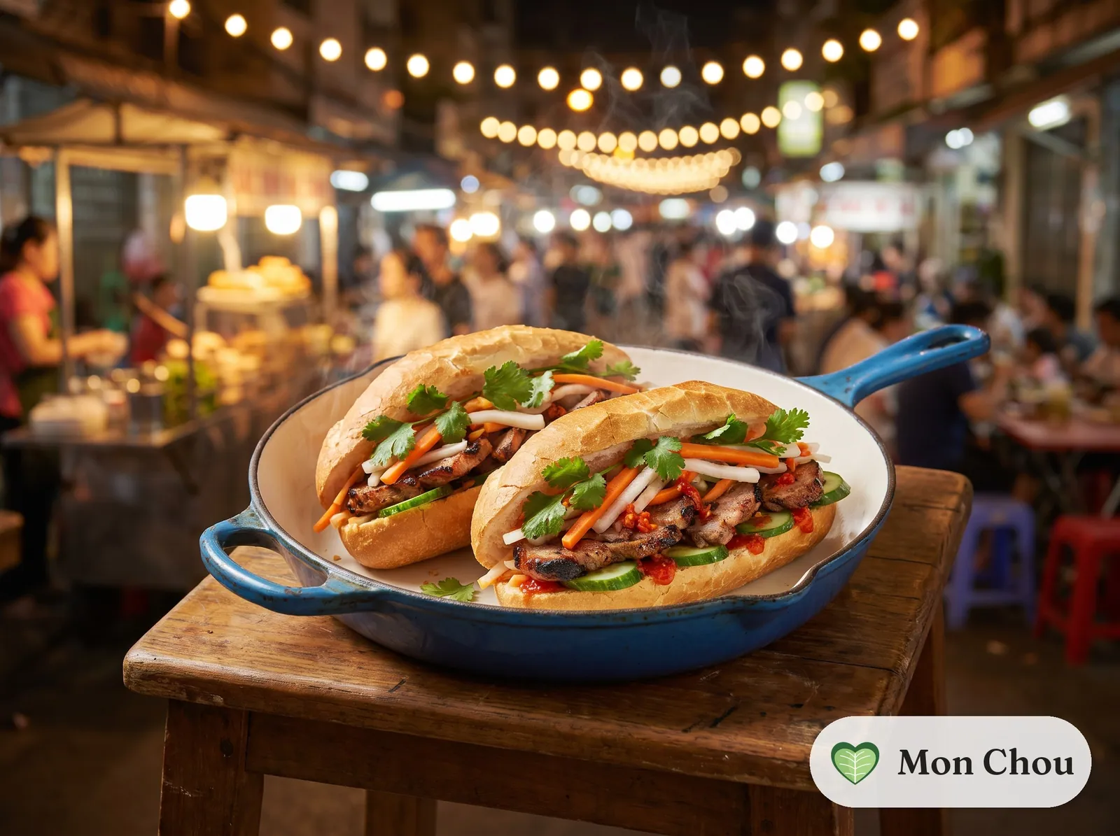 Bánh mì au porc grillé