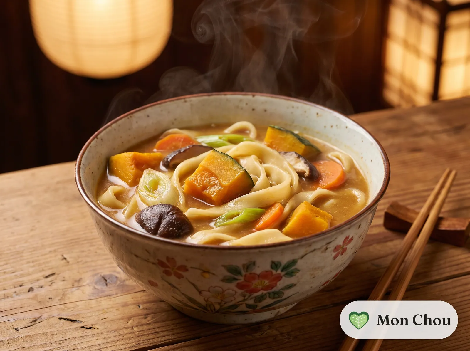 Pumpkin hōtō noodle soup