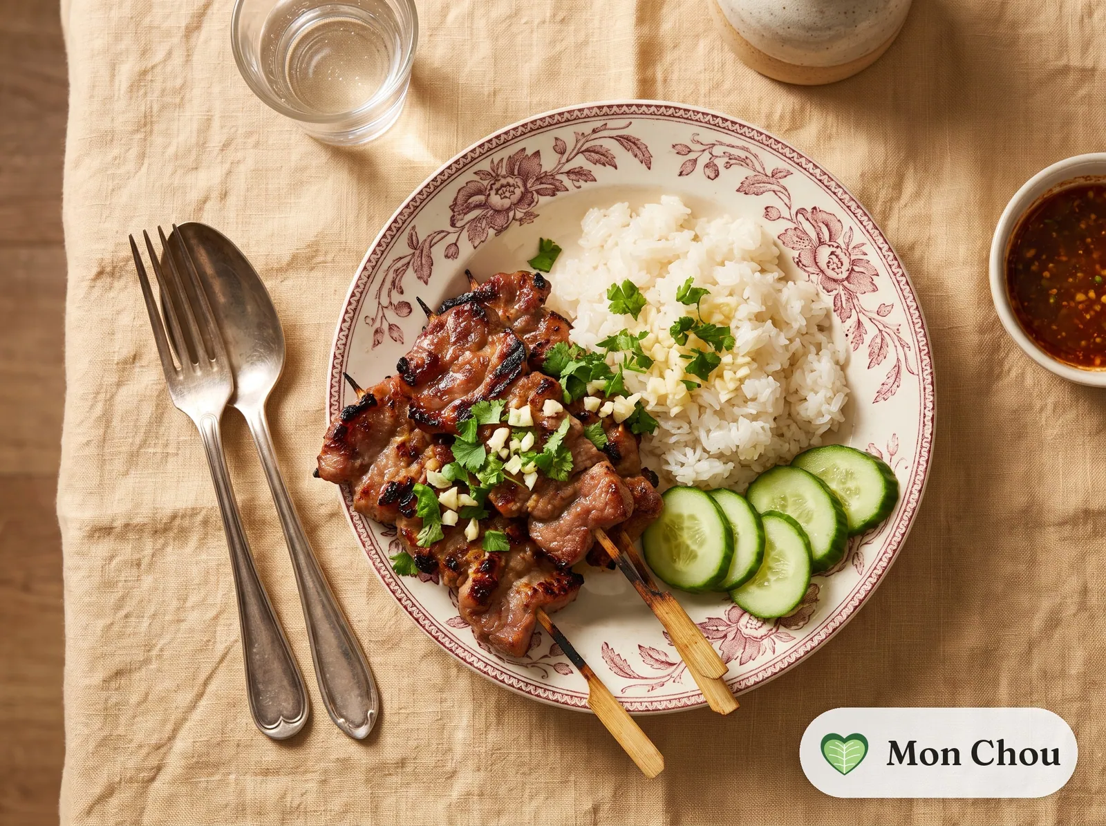 Moo Ping mit Klebreis