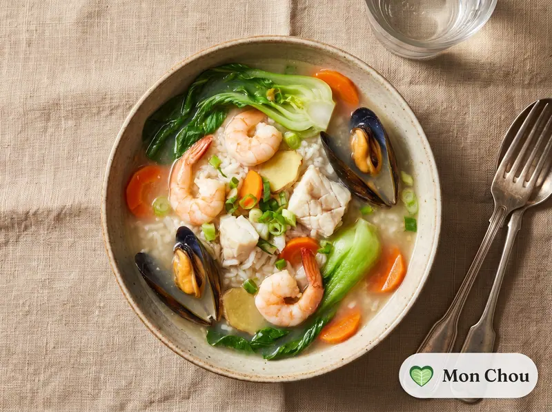 Soupe de riz aux fruits de mer