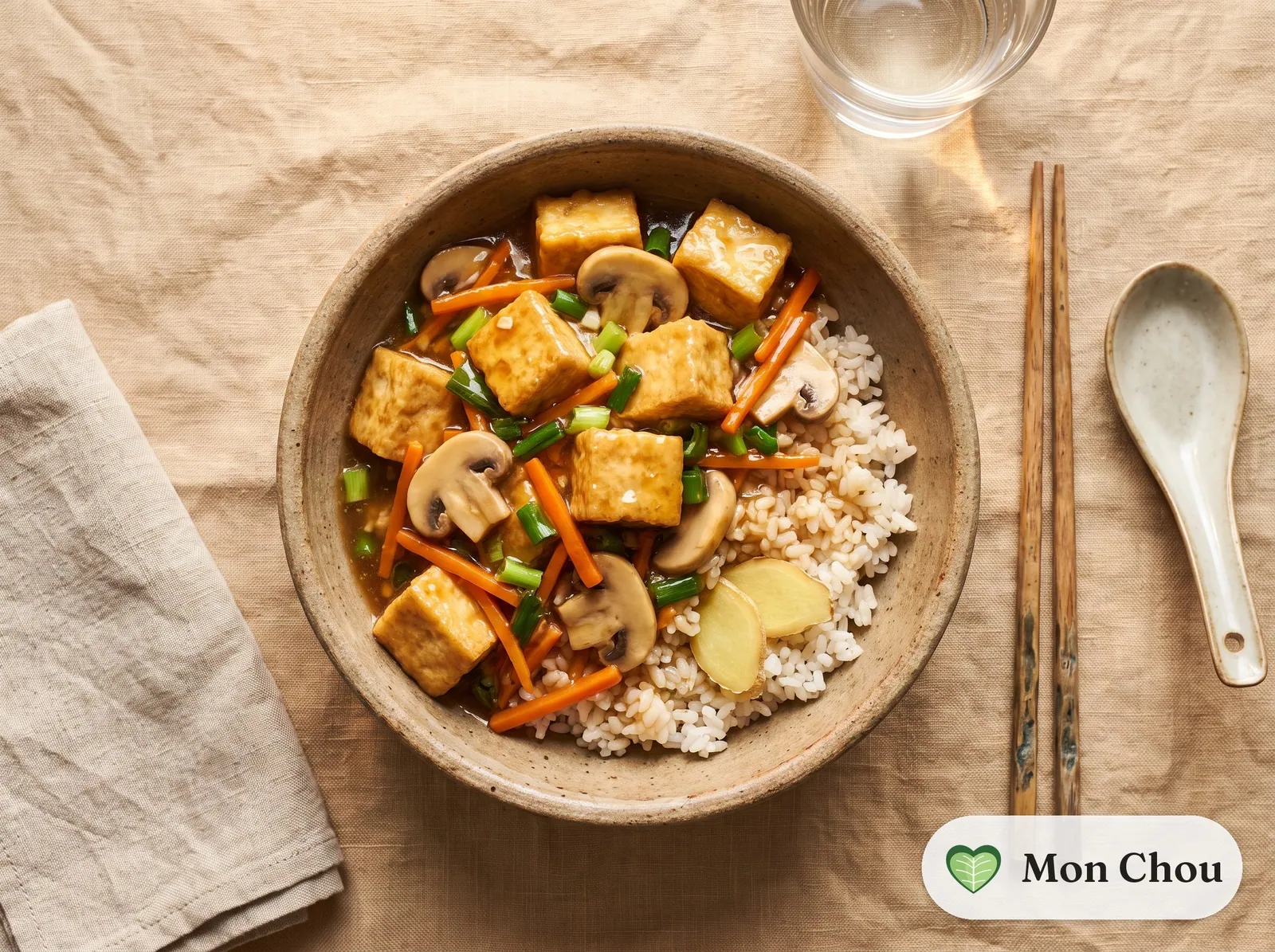 Tofu ankake et riz