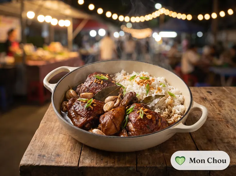 Adobo de poulet et riz