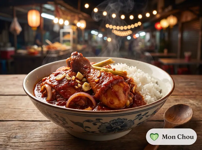 Ayam masak merah et riz