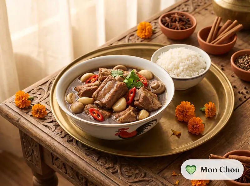 Bak kut teh et riz