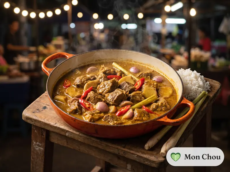 Gulai kambing et riz