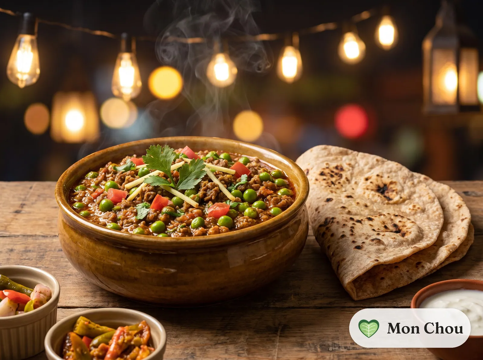 Keema matar et chapatis