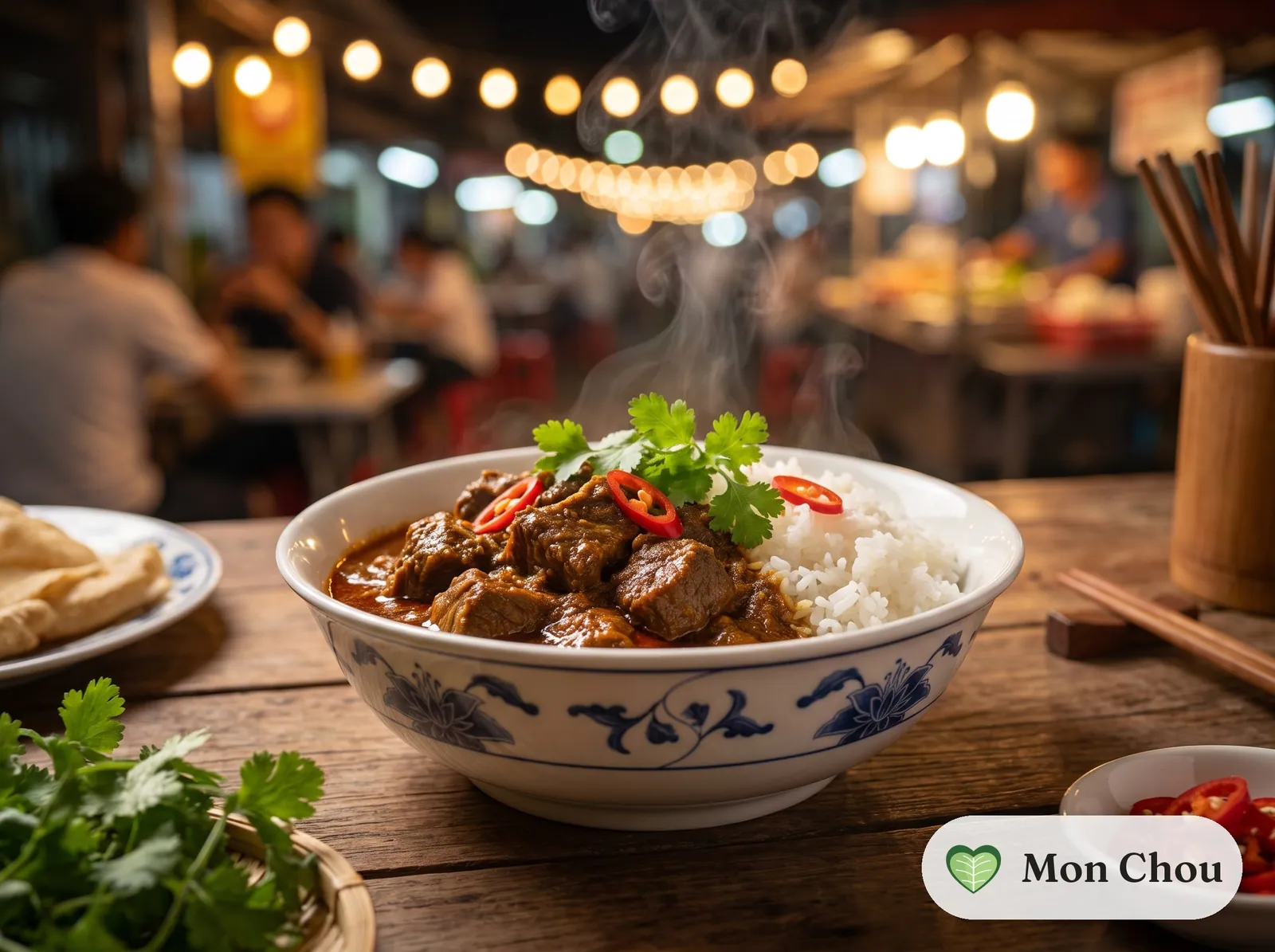 Rendang de bœuf et riz