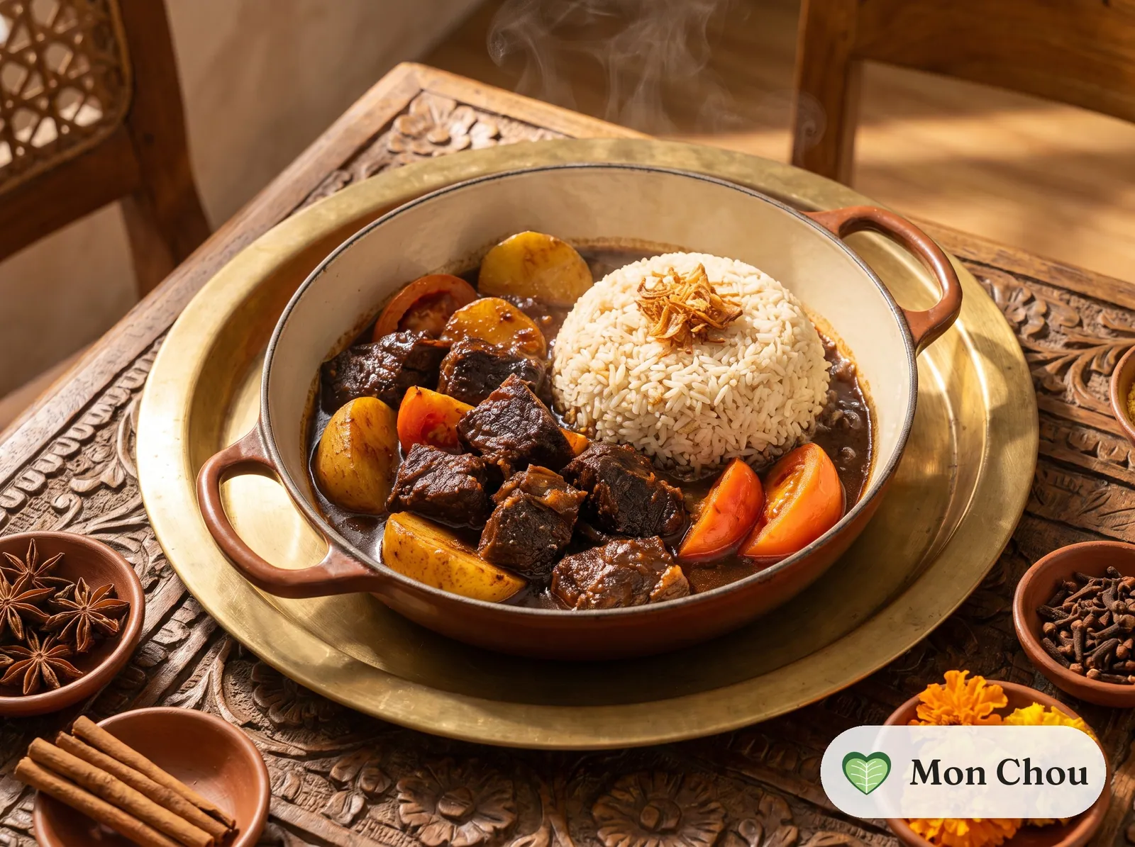 Semur daging with rice